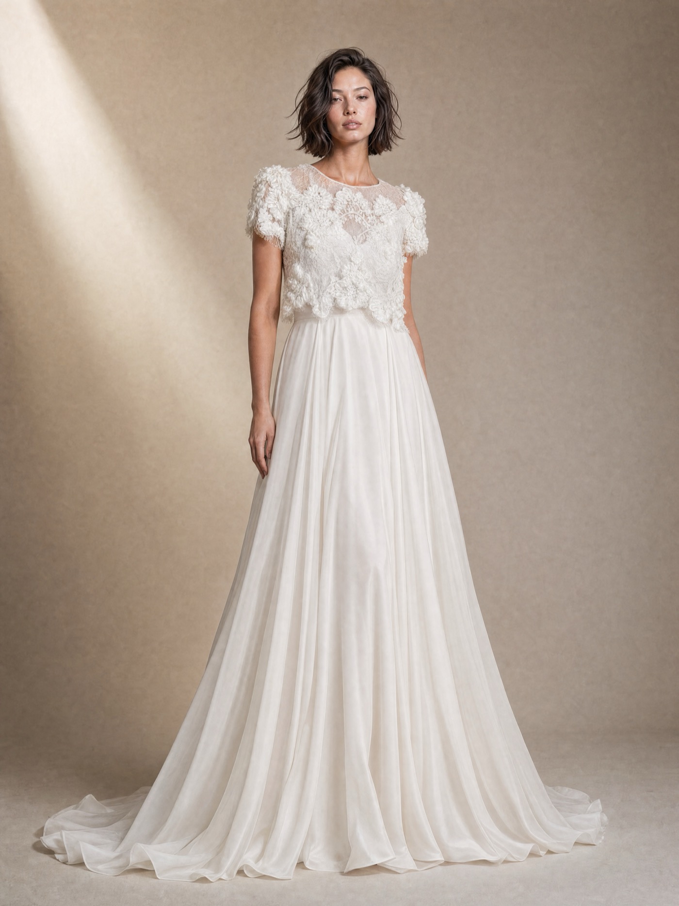 Elysian, silke chiffon nederdel, Couture-Stuen