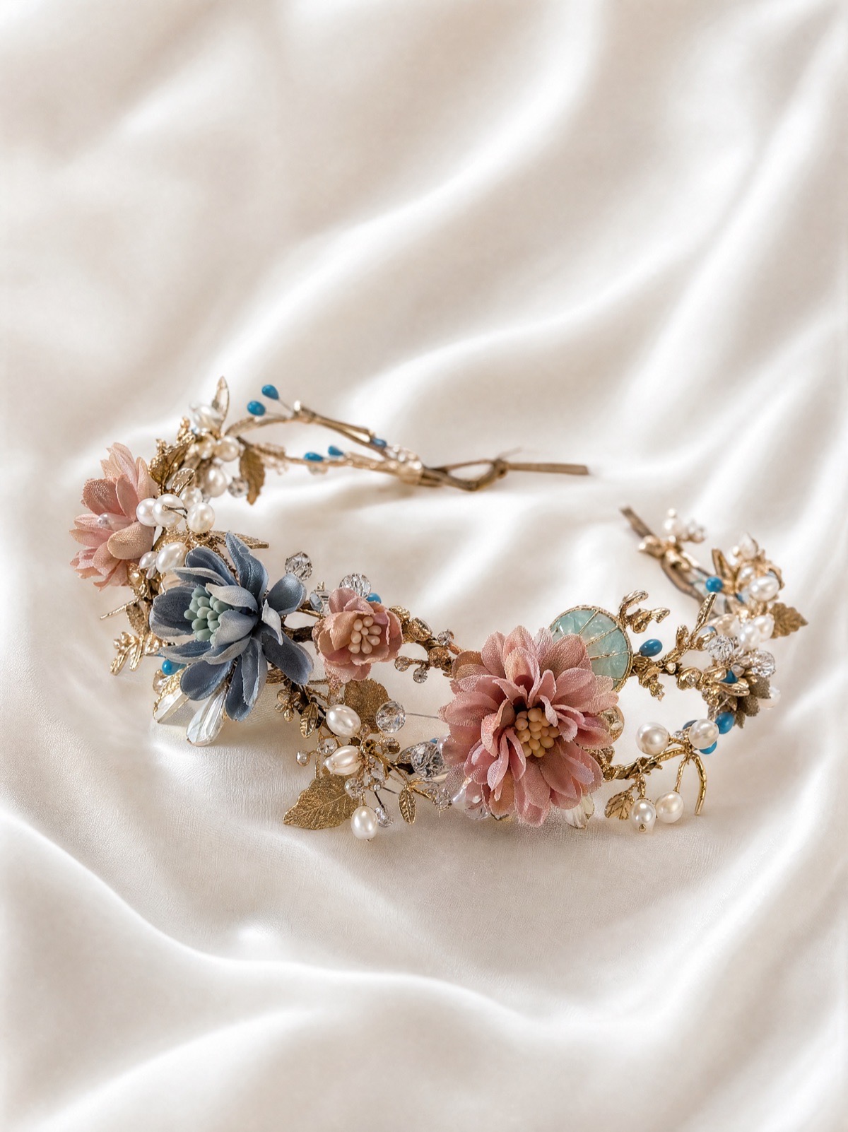 Bella brudehovedpynt, bagside, Couture-Stuen