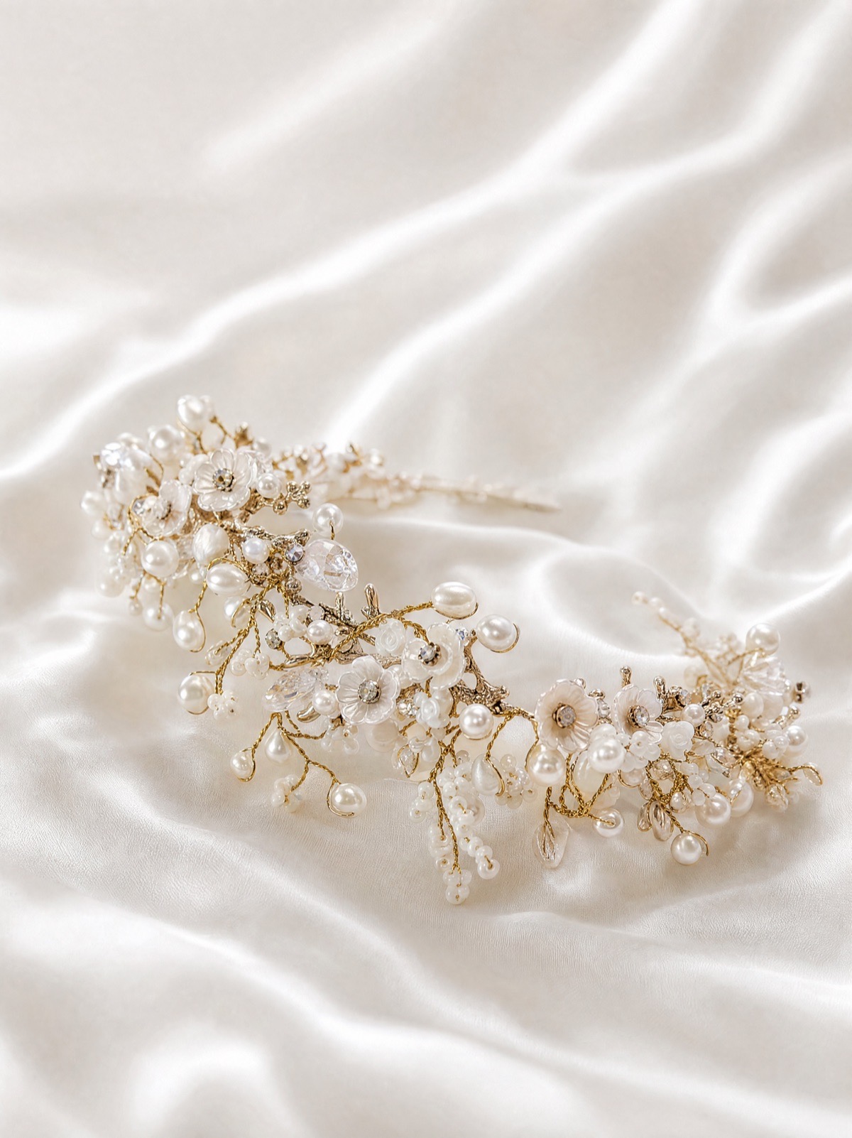 Elia brudehovedpynt, bagside, Couture-Stuen