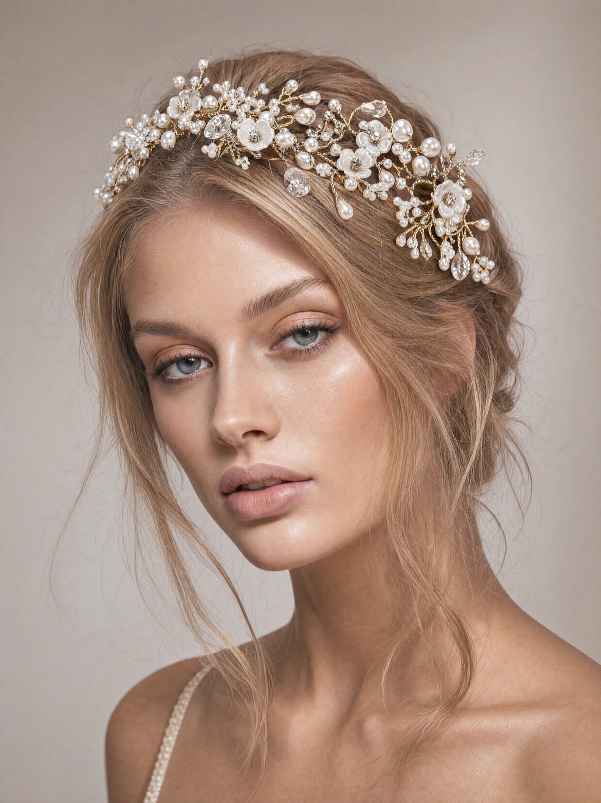 Elia brudehovedpynt, forside, Couture-Stuen