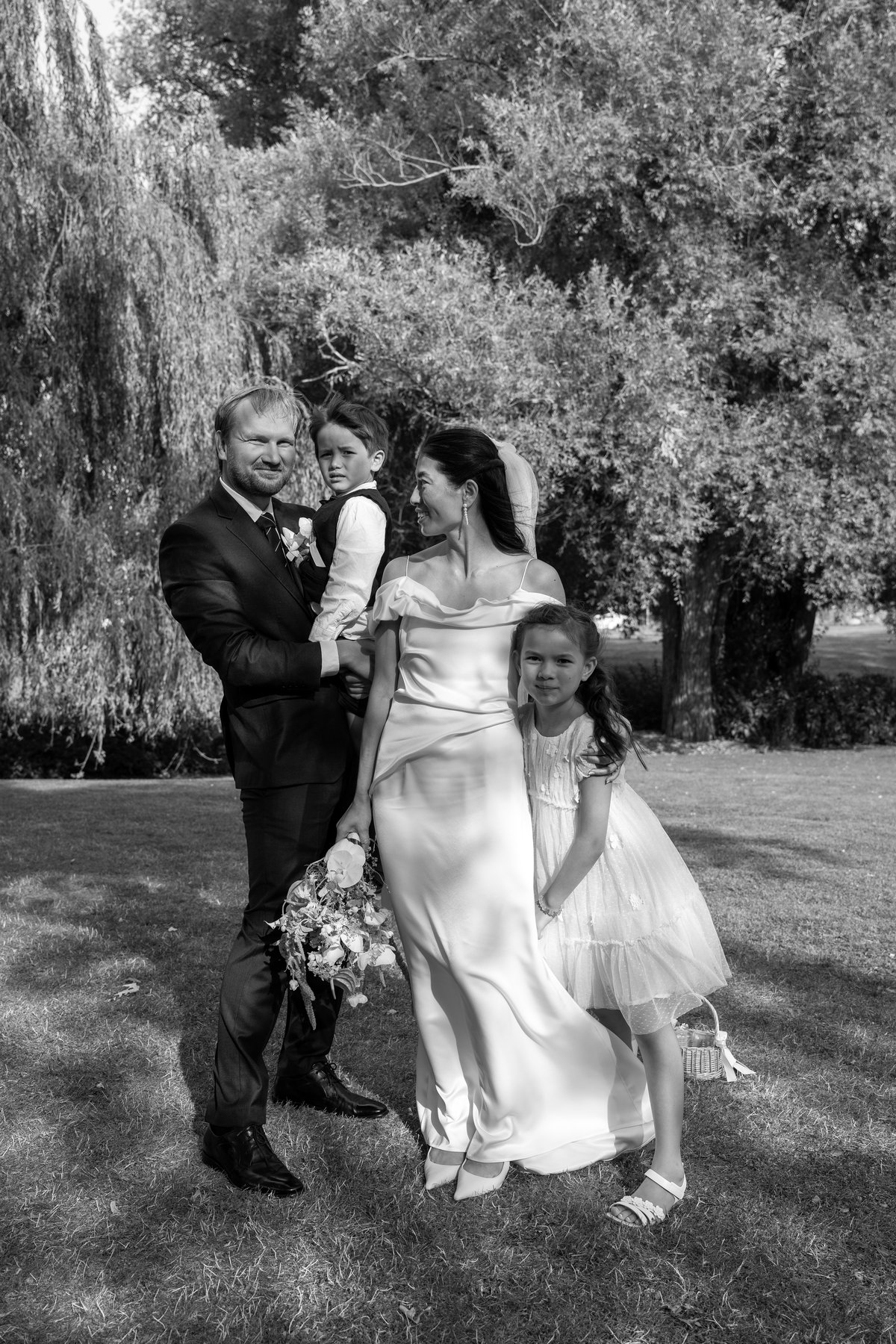Elise sammen med sin familie